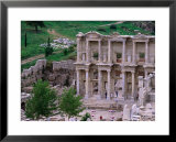 Overhead of Library of Celcus, Ephesus, Turkey Posters by Philip Smith