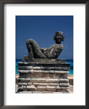 Ceremonial Statue Of Chac Mool, Cancun, Quitana Roo, Mexico  Poster by John Neubauer