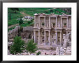 Overhead of Library of Celcus, Ephesus, Turkey  Print by Philip Smith