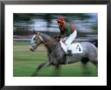 Man Riding Horse in a Steeplechase  Print by Eric Horan