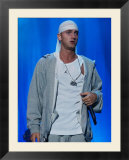 Eminem on Stage at the Gig on the Green Festival in Glasgow Green, August 2001 Poster