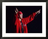 Eminem on Stage at the Gig on the Green Festival in Glasgow Green, August 2001 Poster
