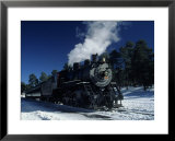 The Grand Canyon Train With Snow On Ground  Prints by Lynn Eodice