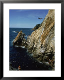 Man cliff diving, Acapulco, Mexico  Art by Curt Shields