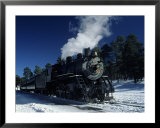 The Grand Canyon Train With Snow On Ground Posters by Lynn Eodice