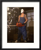 Eminem Rap Star in Concert at the London Arena, Wearing a Mask and Holdin a Chainsaw, February 2001 Kunstdruck