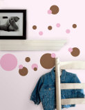 Just Dots - Pink & Brown Wall Decal