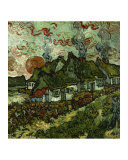 Cottages and Setting Sun Giclée-Druck von Vincent van Gogh
