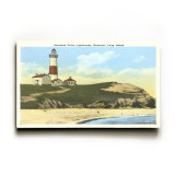Montauk Point Lighthouse, Long Island, New York Wood Sign