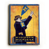 University of Michigan VS University of Wisconsin Wood Sign