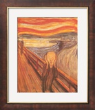 Le cri, vers 1893 Affiche par Edvard Munch
