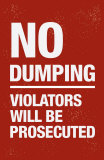 No Dumping Masterprint