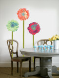 Gerberas with Stems Wall Decal
