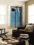 Afghanistan, Faryab Province, Maimana, Blue Mosque Door Wall Mural by Jane Sweeney
