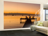 Jetty at Sunset, Caye Caulker, Belize Wall Mural by Russell Young