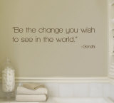 Change - Gandhi - Brown Wall Decal