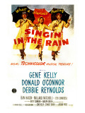 Singin' in the Rain, Gene Kelly, Debbie Reynolds, Donald O'Connor, 1952 Giclée-Druck