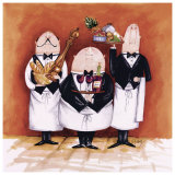 Waiter Trio I  Prints by Tracy Flickinger