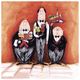 Waiter Trio II Posters by Tracy Flickinger