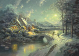 Christmas Moonlight Limited Edition by Thomas Kinkade
