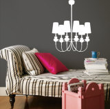 White Modern Chandelier Wandabziehbild