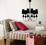 Black Modern Chandelier Wandabziehbild