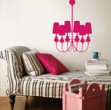 Hot Pink Modern Chandelier Wandabziehbild