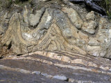 Detached Folds and Detachment Fault in Sandstone and Shale. Washington Coast, USA, Photographic Print