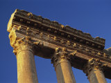 Huge Entablature on the Colums of Jupiter, Baalbek, Lebanon, Middle East Photographic Print by Fred Friberg