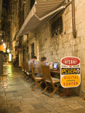 Men working at outdoor internet café, Dubrovnik, Dalmatia, Croatia Photographic Print by John & Lisa Merrill