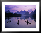 Cormorant Fishermen, Li River, Yangshuo, Guangxi, China  Prints by James Montgomery