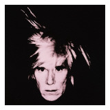 Self-Portrait, c.1986 (Pink on Black) Estampe de qualité par Andy Warhol