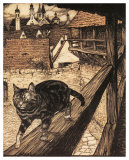 The Cat and Mouse in Partnership Estampe par Arthur Rackham