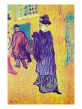 Jane Avril Leaves The Moulin Rouge Giclée-Druck von Henri de Toulouse-Lautrec