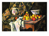 Nature morte aux Pommes et Pêches Estampe par Paul Cezanne