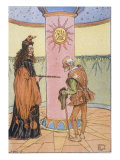 Tom Thumb: The Peasant Goes to to the Witch Giclee Print by Hermann Vogel