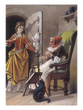 Sleeping Beauty: Aged 15, The Princess Meets an Old Woman Spinning Estampe par Carl Offterdinger
