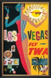 Las Vegas, Fly TWA, c.1960 Posters by David Klein