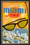 Miami, Fly TWA, c.1963 Posters by David Klein