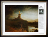 Masterworks of Art - Rembrandt van Rijn - The Mill Wall Poster