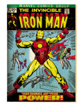 Marvel Comics Retro: The Invincible Iron Man Comic Book Cover 47, Breaking Through Chains Giclee Print