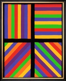 Color Bands in Four Directions, c.1999 Framed Giclee Print by Sol Lewitt