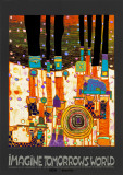 Imagine Tomorrows World (orange) Posters par Friedensreich Hundertwasser