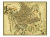 Map of Rome Giclee Print by Vision Studio 