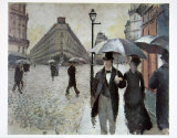 Paris, un jour de pluie, 1877 Affiches par Gustave Caillebotte