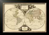 Mappemonde, c.1752 Framed Giclee Print by Robert De Vaugondy