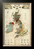 Composite: Geological and Palaeontological Map of the British Islands, c.1854 Framed Giclee Print by Alexander Keith Johnston