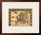 Antique Maps II  Print by Willem Janszoon Blaeu