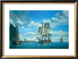 HMS Active in Boston Harbor  Print by Geoff Hunt