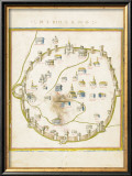 City Map, Mediolano Framed Giclee Print by Ptolemy 